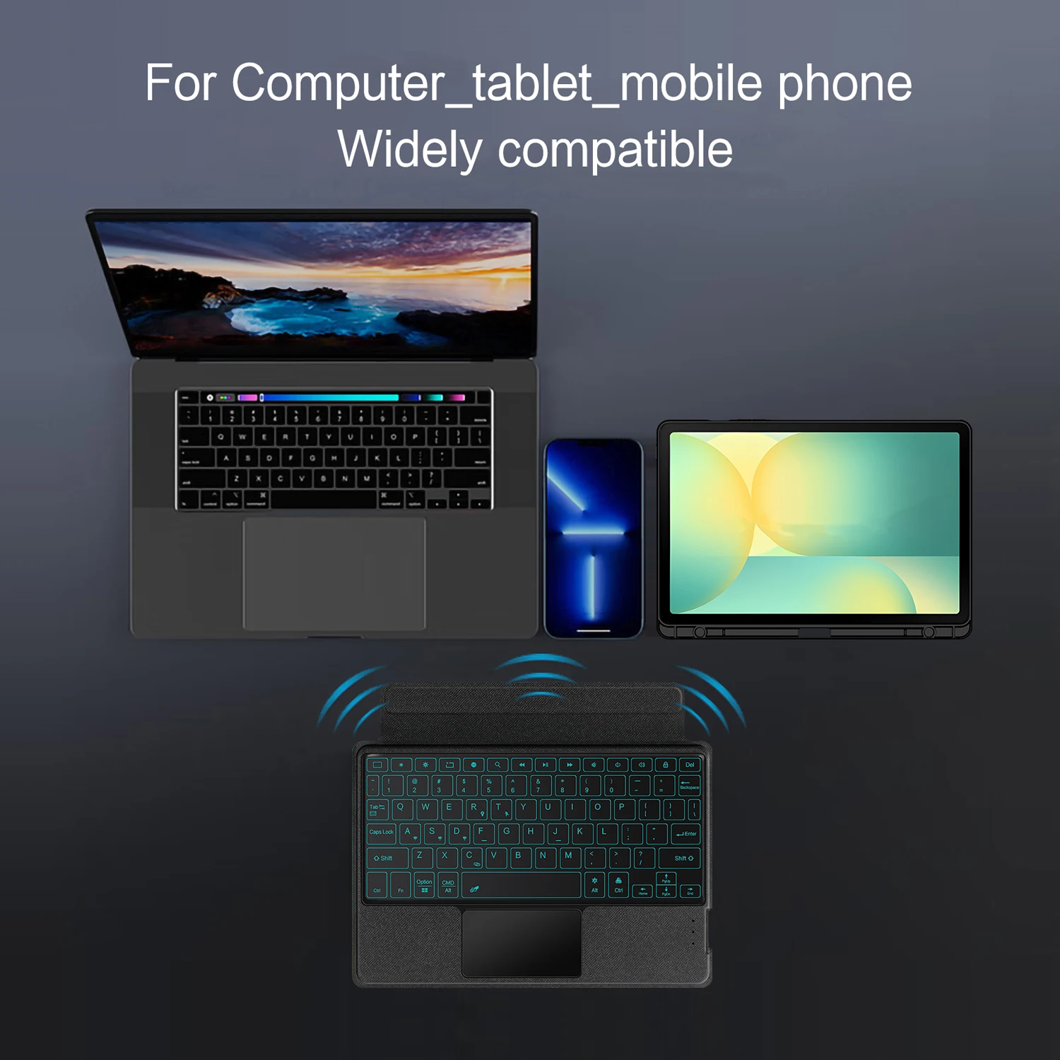 Teclado con panel táctil para Samsung Galaxy Tab S10 FE 10,9 "2025 SM-X520 funda Tab S9 FE 10,9 pulgadas 2023 cubierta de teclado mágico desmontable - imagen 5