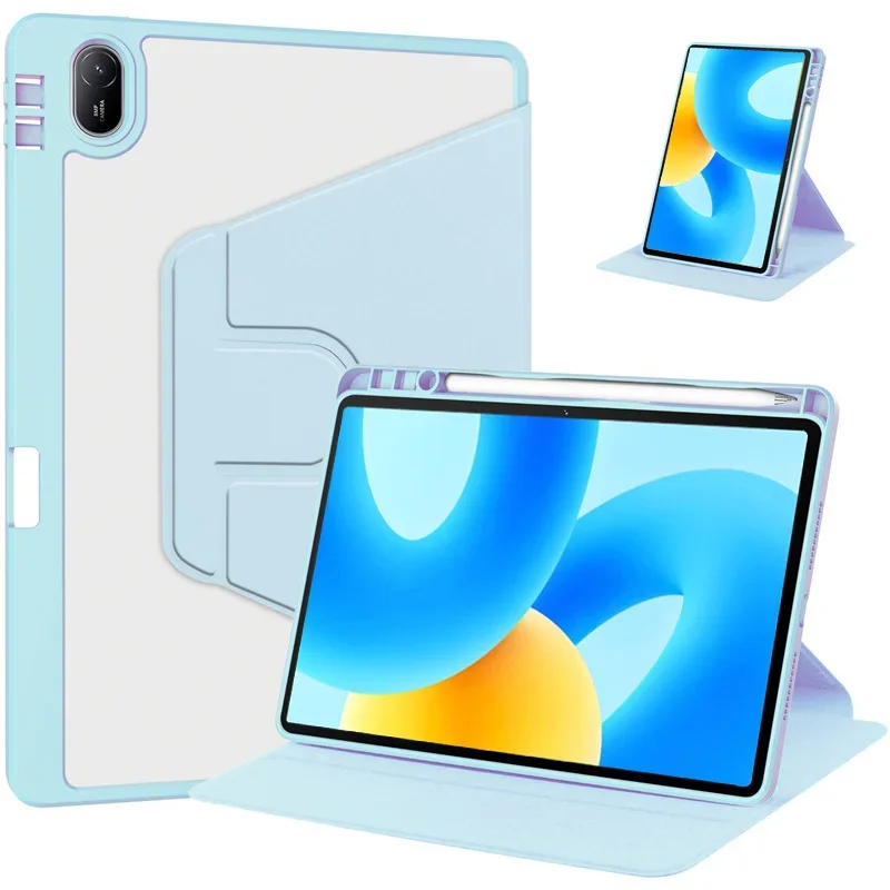 Funda acrílica giratoria para tableta Huawei Honor Pad X8, carcasa dura con soporte trasero, 360 grados, T10, T10s, T, 10s