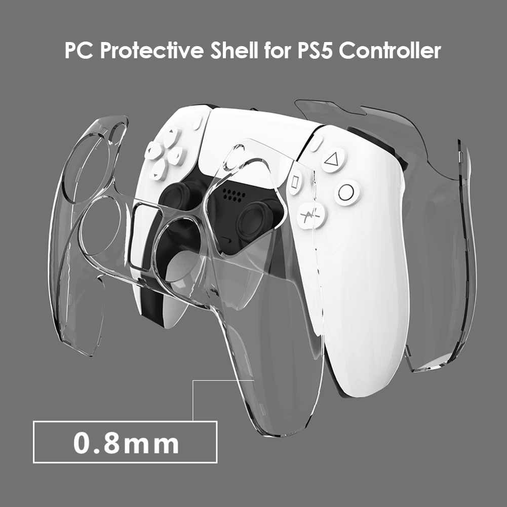 Accesorios para máquinas electrónicas, cubierta transparente para PC, funda protectora ultrafina para controlador PS5, DualSense - imagen 5