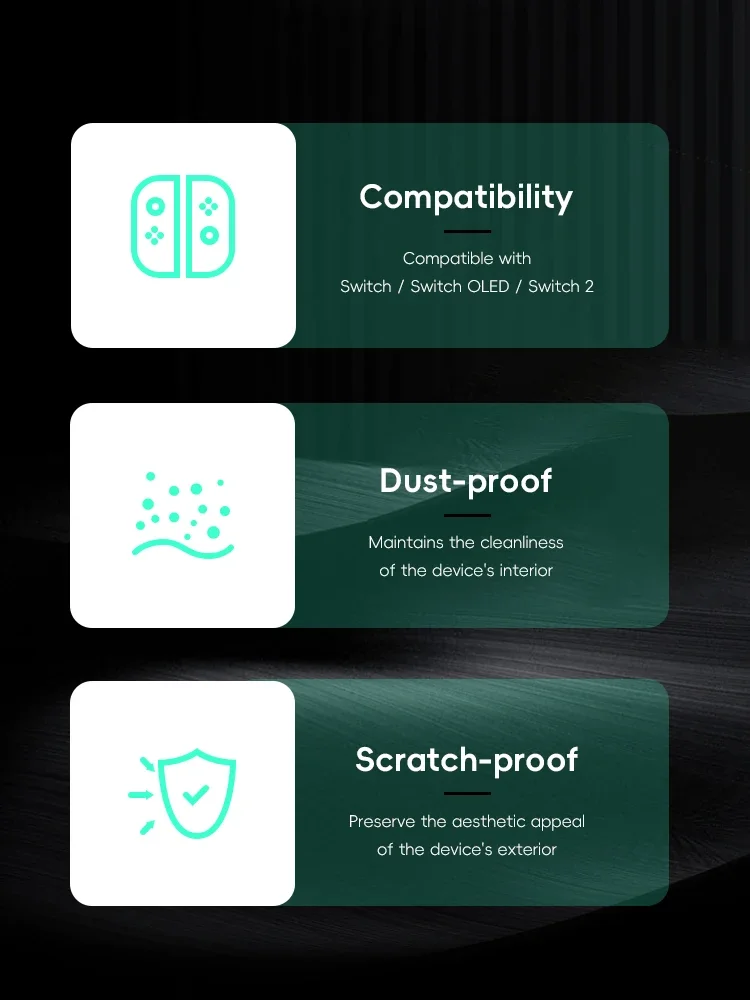 DATA FROG Cubierta antipolvo impermeable para consola Switch 2, funda protectora antiarañazos - imagen 3