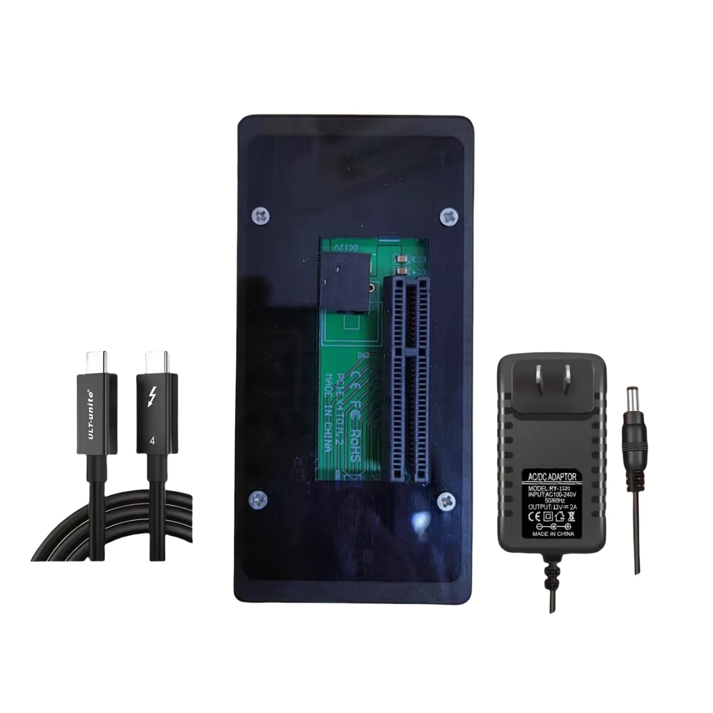 Tarjeta adaptadora USB4 Thunderbolt a PCIE, fuente de alimentación CC de 40Gbps, tarjeta gráfica externa eGPU BMD FPGA DMA, tarjeta de recolección de datos - imagen 3