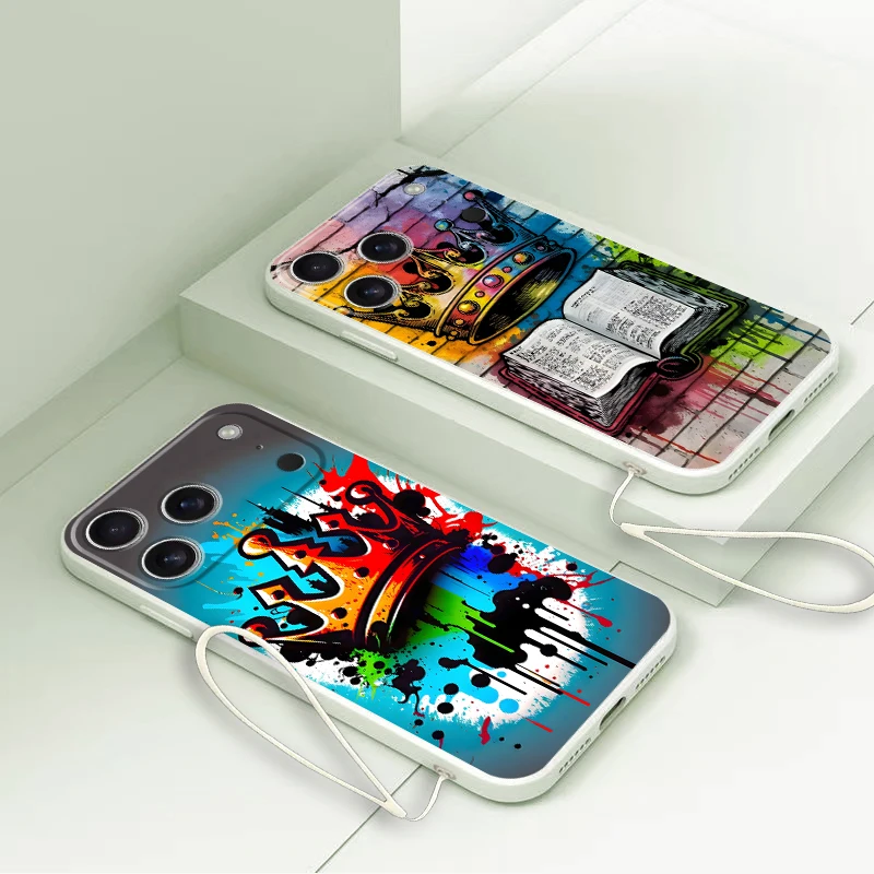 Hermosa corona funda para Apple iPhone 7 8 17 Air XR XS 16 14 15 Plus 16e 11 12 13 Pro Max cubierta suave - imagen 2