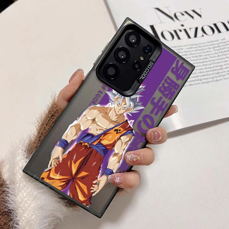 Art d-dragon Ball Cool Saiyan para Samsung Galaxy S25 S24 S23 S22 S21 Ultra Plus funda plateada colorida para teléfono - imagen 2