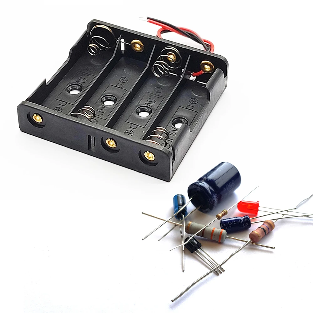 Caja de almacenamiento de batería 18650 de 1, 2, 3 y 4 ranuras, contenedor de plástico DIY con soporte de Clip, cable de plomo negro para batería de 18650 y 3,7 V - imagen 2