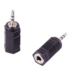 Adaptador de audio 2,5 mm a 3,5 mm - Dorado, conector auriculares