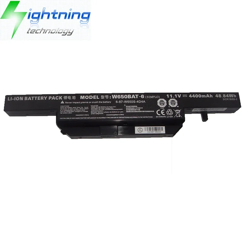 Nueva batería Original y genuino para ordenador portátil W650BAT-6 11,1 V 4400mAh para Clevo W650 W650S W650SC W670SJQ W650SJ, etc. - imagen 3