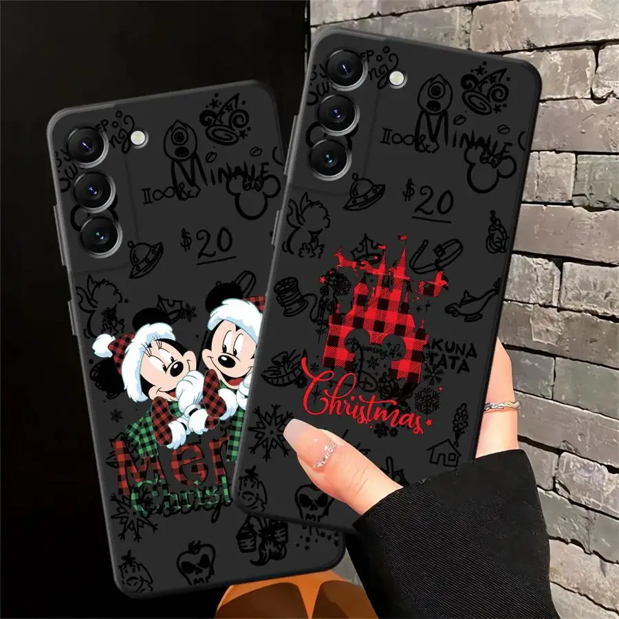 Funda para Samsung Galaxy A50 A05 A30 A15 A17 A70 A40 A16 A06 A20 A13 A10 A12 A04 funda negra suave para teléfono lindo dibujos animados Mickey - imagen 5