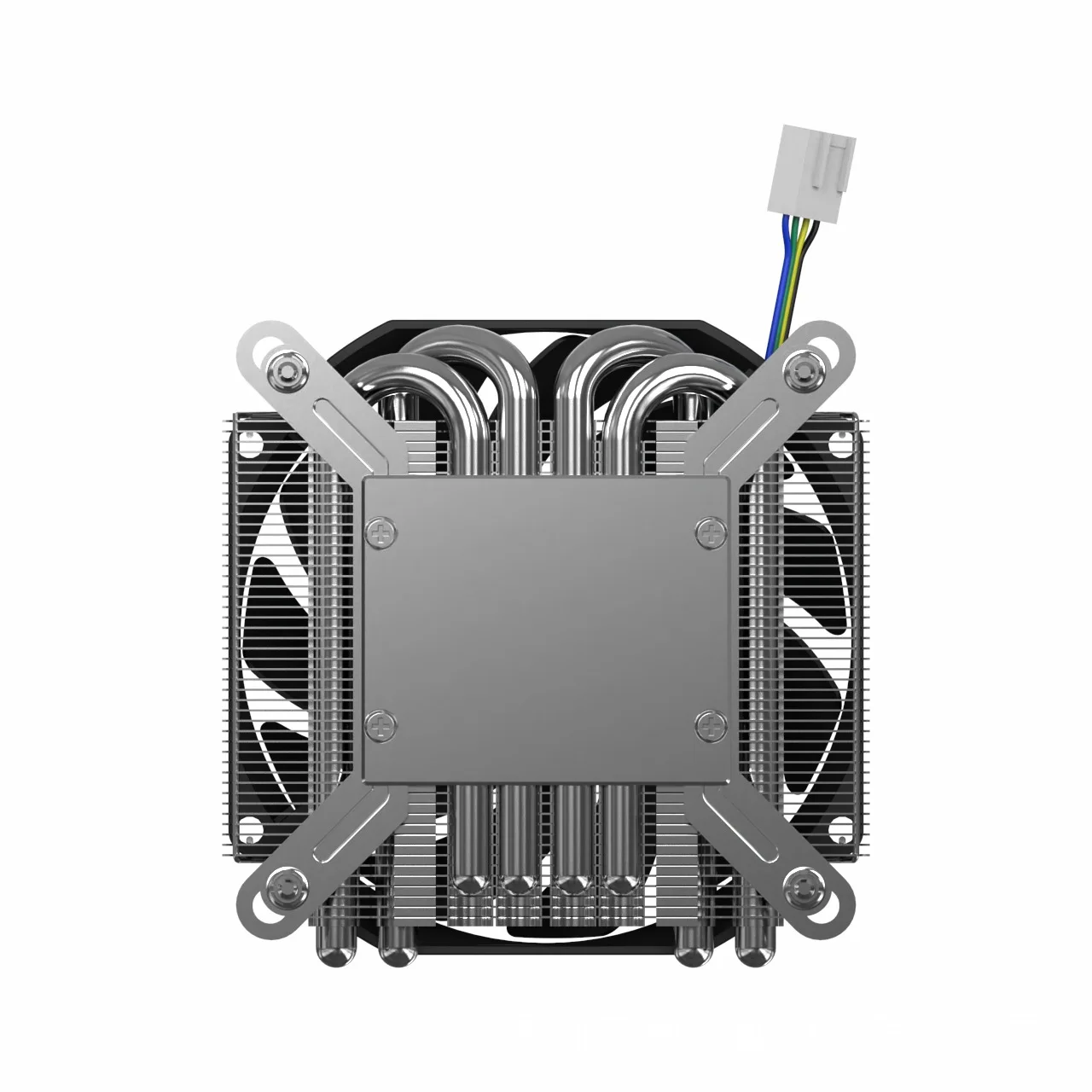 Radiador de CPU superfino, perfil bajo negro, 32mm de altura, LGA115x/1700, 4 ventiladores de refrigeración de tubo de calor, chasis A4, Mini PC ITX - imagen 5