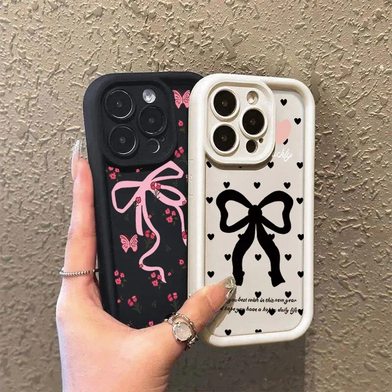 Funda protectora para cámara con lazo de flores pequeñas para Iphone 17 Pro 17 Air 16 15 14 13 12 11 Pro Max Plus 16E, funda con estampado Floral artístico - imagen 2