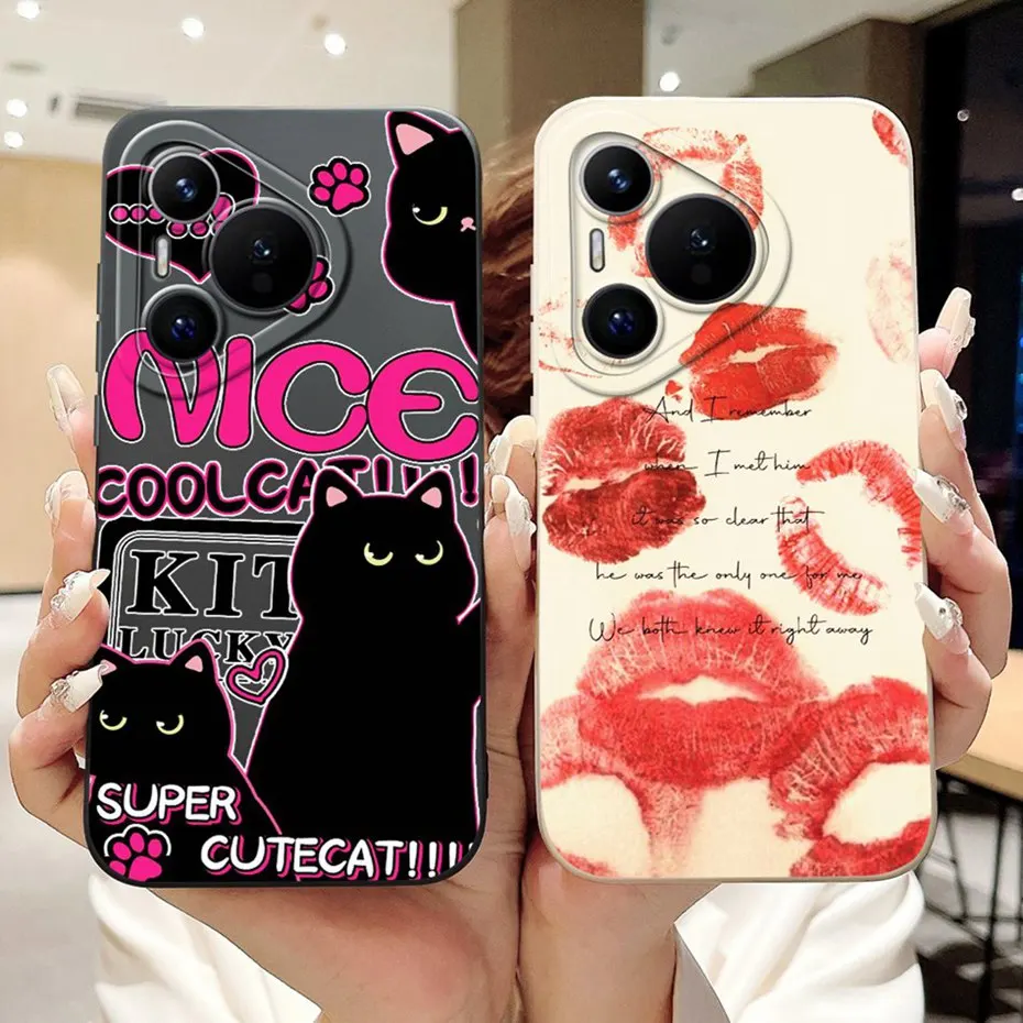 Nuevo diseño de funda de teléfono para Huawei Pura 70 70Pro Plus, funda de silicona suave a prueba de golpes para Huawei Pura70 70 Pro Pro +, fundas parachoques - imagen 3