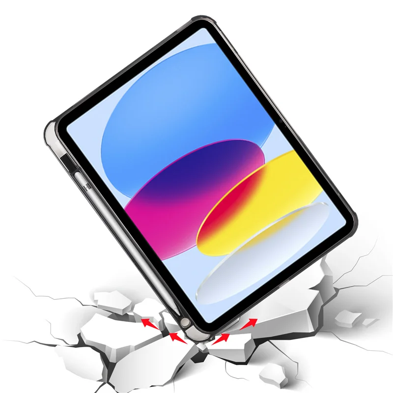 Funda para iPad de 10,2 pulgadas 2021/2020/2019 Funda con portalápices Coque para iPad 9a 8a 7a generación 10,2 pulgadas Funda trasera transparente - imagen 5