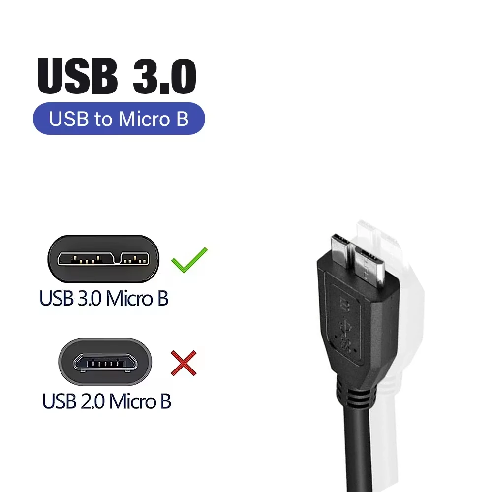 Cable divisor USB 3,0 a Micro-B Y Cable de disco duro externo USB 3,0 A a Micro B para Digital occidental, Lacie, Toshiba Seagate - imagen 3