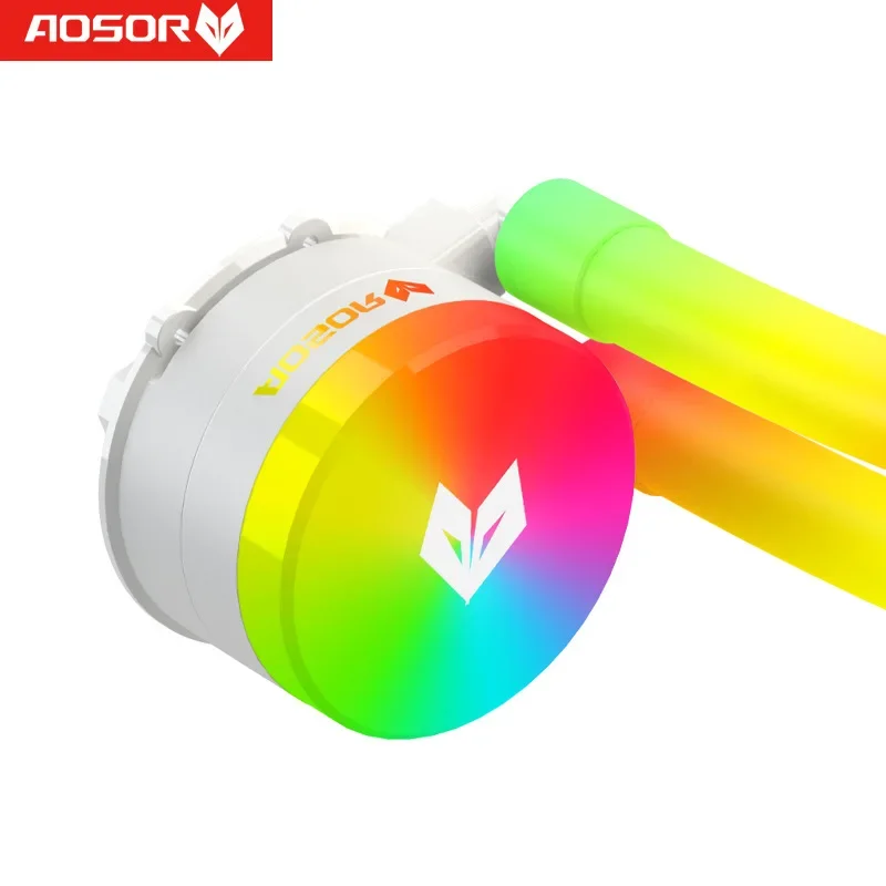Radiador de agua RGB CPU AIO 240 para Intel AMD, Control de temperatura PWM, disipador de calor de CPU de ordenador todo en uno ARGB AURA SYNC - imagen 4