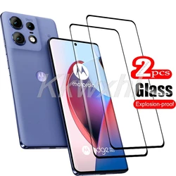 Pegamento completo curvo 3D para Motorola Edge 50 Pro, cubierta de vidrio templado de 6,7 ", película protectora de pantalla Edge50sPro Edge50S 50S, 2 uds.