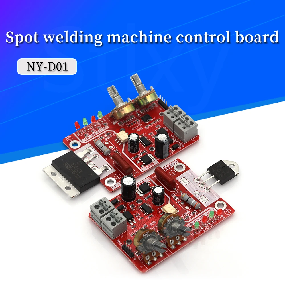 AC9-12V DIY tablero de Control de NY-D01 40A/100A máquina de soldadura por puntos tablero de Control Panel de soldador ajustar el tiempo corriente pantalla Digital