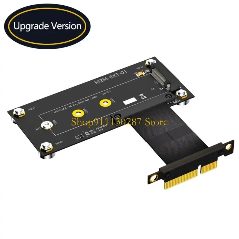 J1HC Velocidad rápida NGFFS M.2 NVME MKEY SSDS A PCIe 4X Extender Cable para 2230 2242 2260 2280 M.2 NVME SSD no pérdida - imagen 5