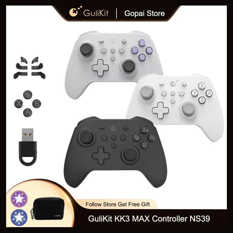 Controlador GuliKit KK3 MAX NS39 KingKong 3 Gamepad con joysticks de efecto Hall y disparadores para Windows Nintendo Switch Android iOS - imagen 2