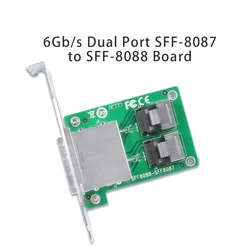 Adaptador SFF-8087 a SFF-8088 Dual – Conexión SAS