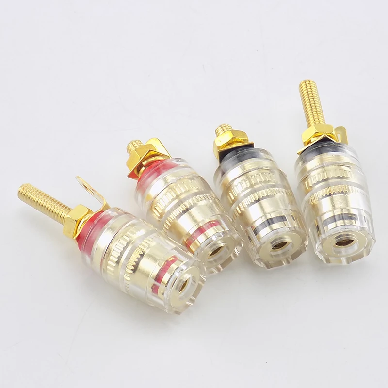 Terminal de altavoz de poste de encuadernación de 4mm, conector Banana, conector Jack, adaptador de conector de altavoz chapado en oro profesional a7 - imagen 4