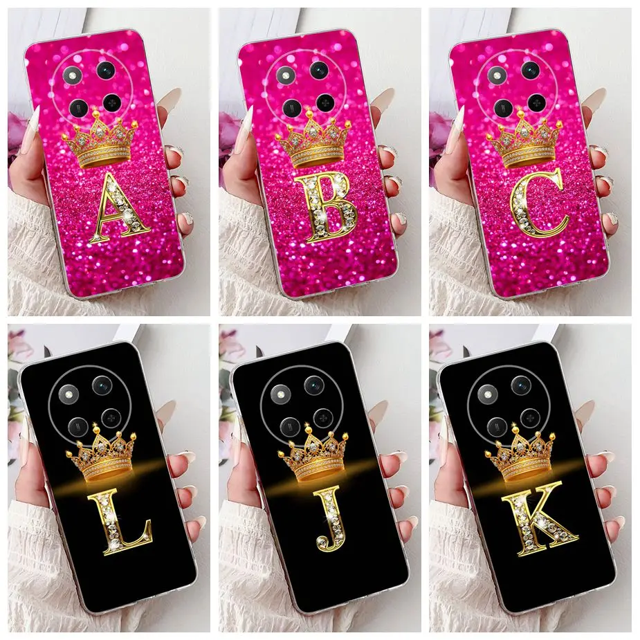 Para Honor Magic7 Lite funda BRP-NX1 elegante corona letras cubierta suave silicona delgada funda de teléfono para Honor Magic 7 Lite Fundas Coque