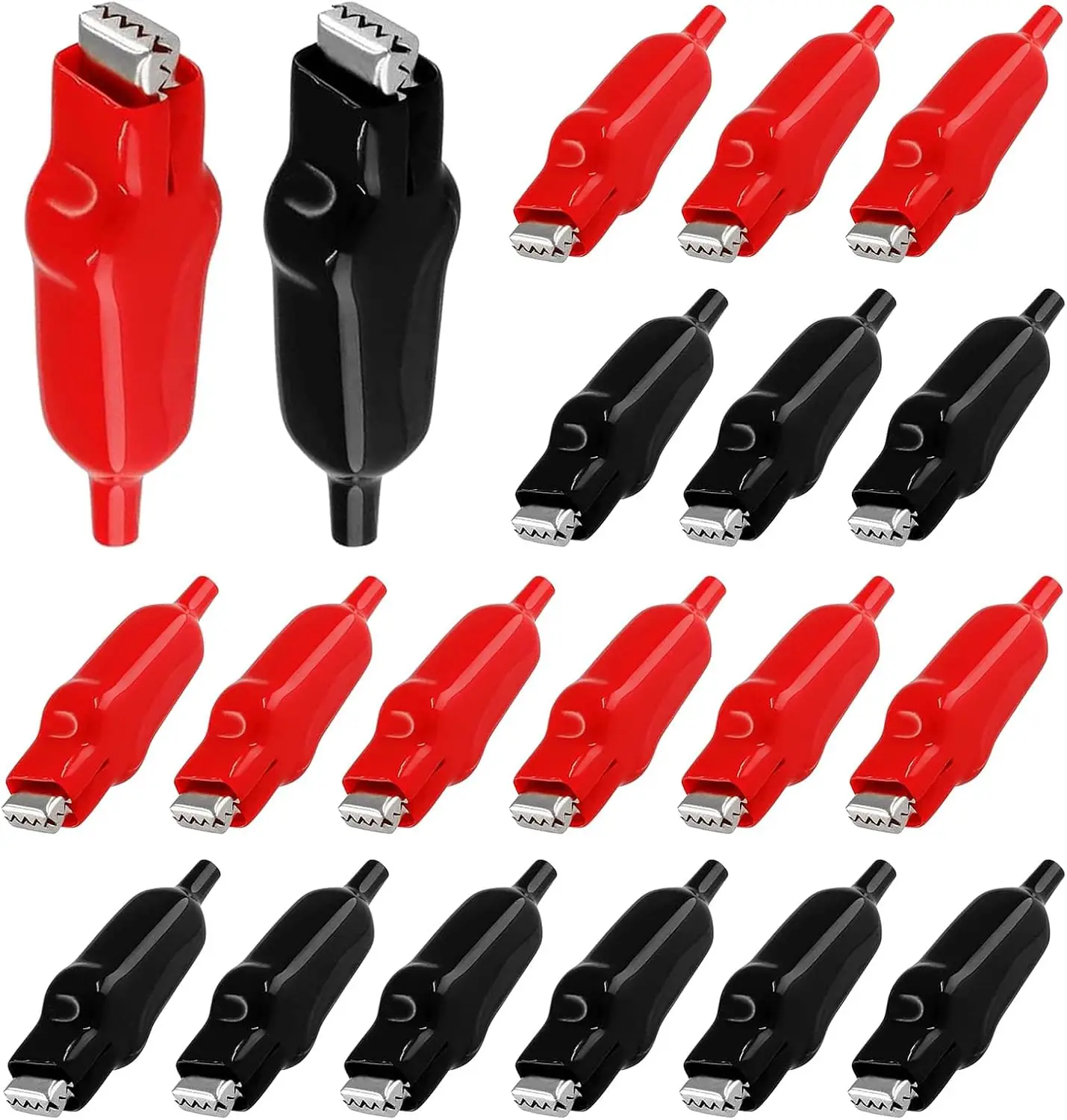 10/20 piezas pinzas de cocodrilo 20A abrazaderas de cocodrilo con resorte aislamiento pinzas de cocodrilo Clips de prueba eléctricos - imagen 4