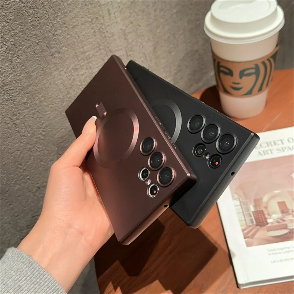 Funda de teléfono Magsafe de silicona suave de Color metálico para Samsung A16 A26 A36 A56 A25 A35 A55 A14 A24 A34 A54 A06 funda suave fina - imagen 2