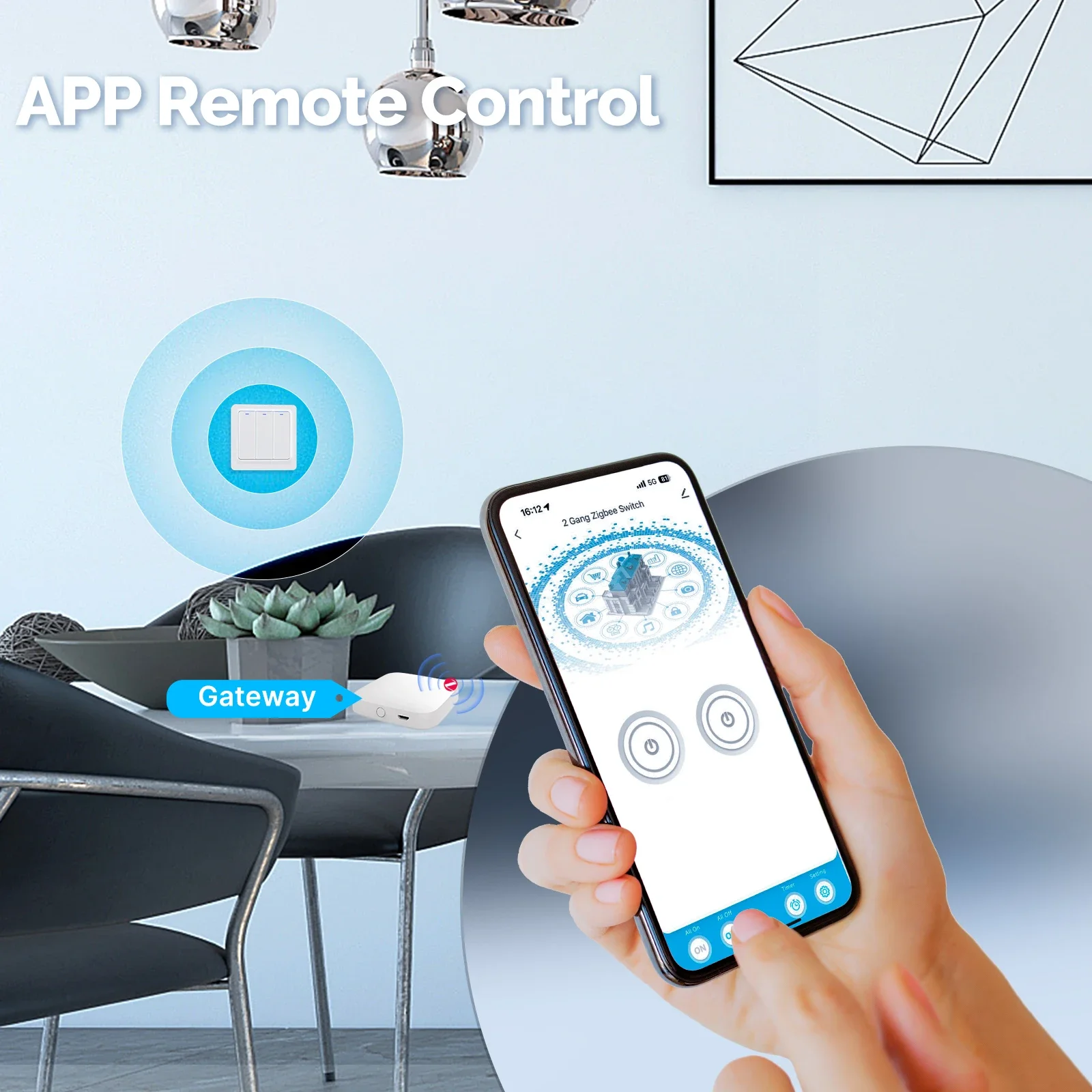 MOES-interruptor de luz inteligente ZigBee Tuya, cable neutro opcional, relé de enganche magnético, aplicación remota, Control, funciona con Alexa y Google Home - imagen 3