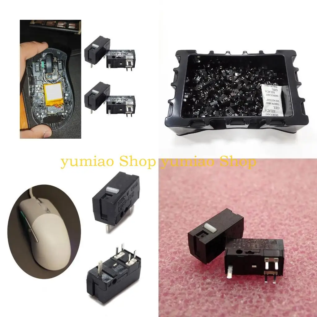 587b 4pcs Microswitch óptico mouse D2FP-FN2 para ROG III Point 36K, ROG Chakram X Botón del mouse 50 millones clics