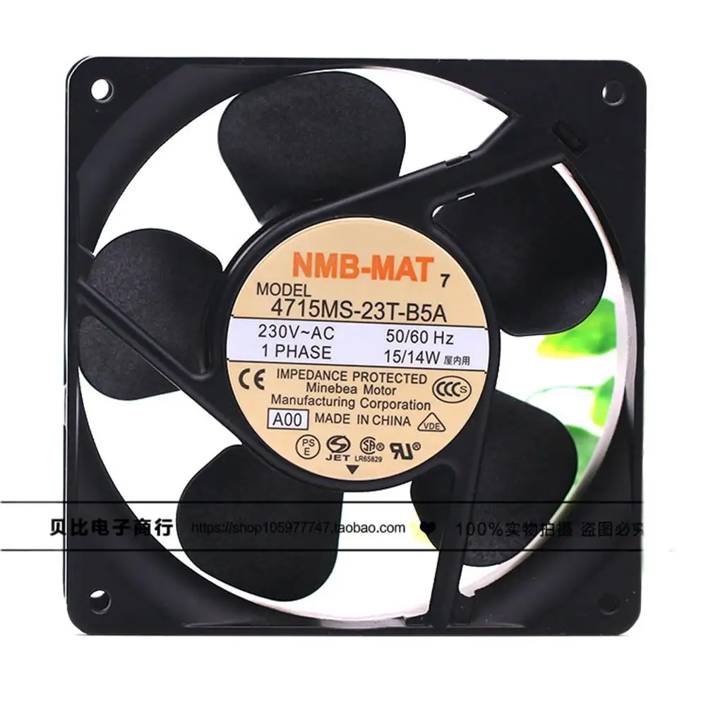 Para NMB-MAT Minebea 4715MS-23T-B5A-D00 120x120x38mm 230V 0.12A 88.25CFM ventilador de refrigeración de CA