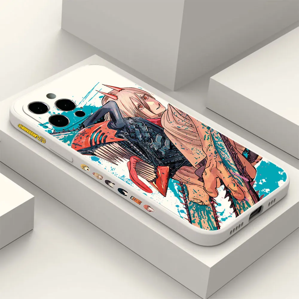 Funda de teléfono de hombre de motosierra de Anime para Vivo V30e, V29, V25, V21, Y50, Y36, Y35, Y28, Y22, Y21, Y20, Y17, Y16, Y15s Pro, 4G, 5G, cubierta de borde recto - imagen 2