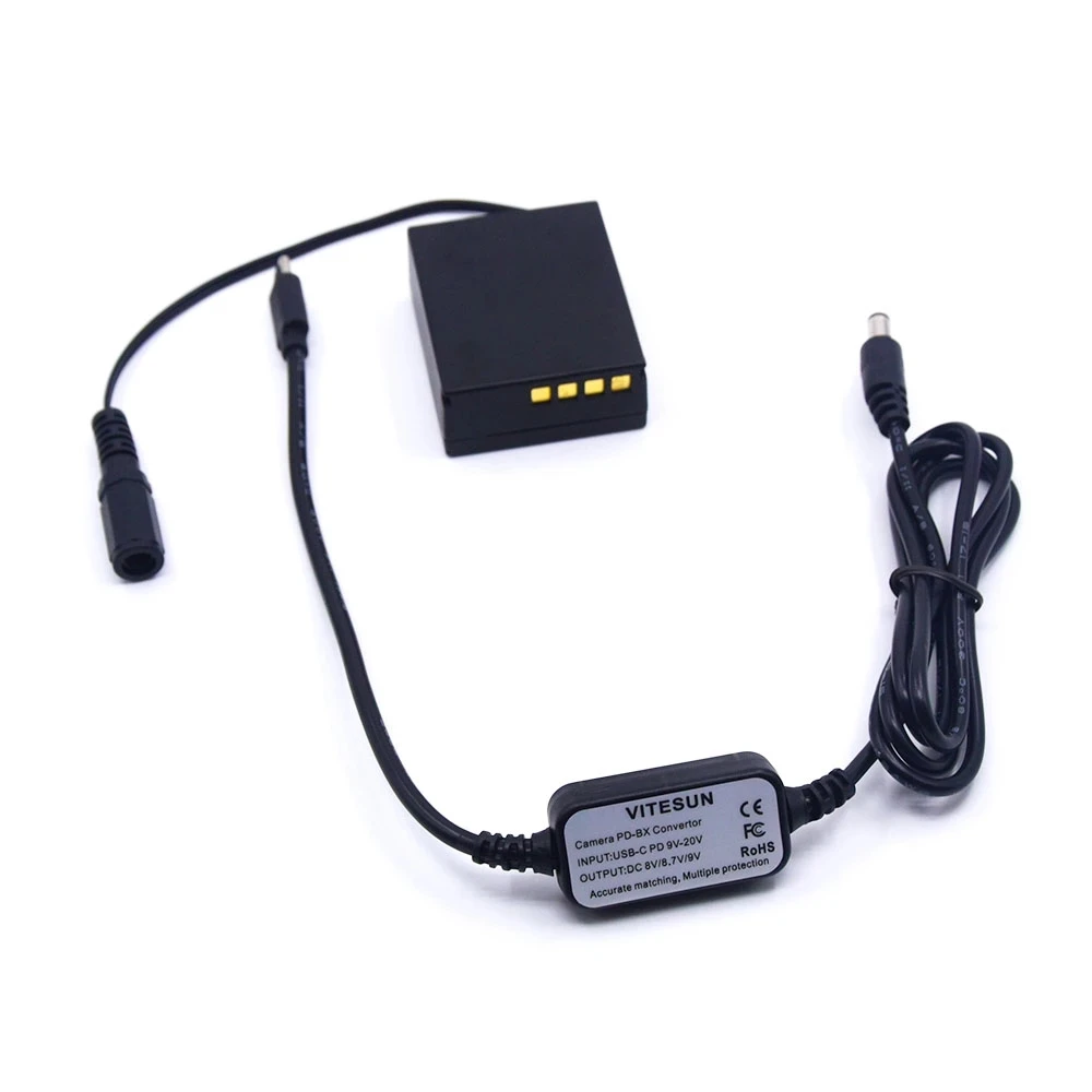 PS-BLH-1 acoplador CC BLH1 batería falsa + convertidor PD USB tipo C a Cable CC para cámara OlympusEM1 MARK II EM1-2 EM1 Mark 2 - imagen 4