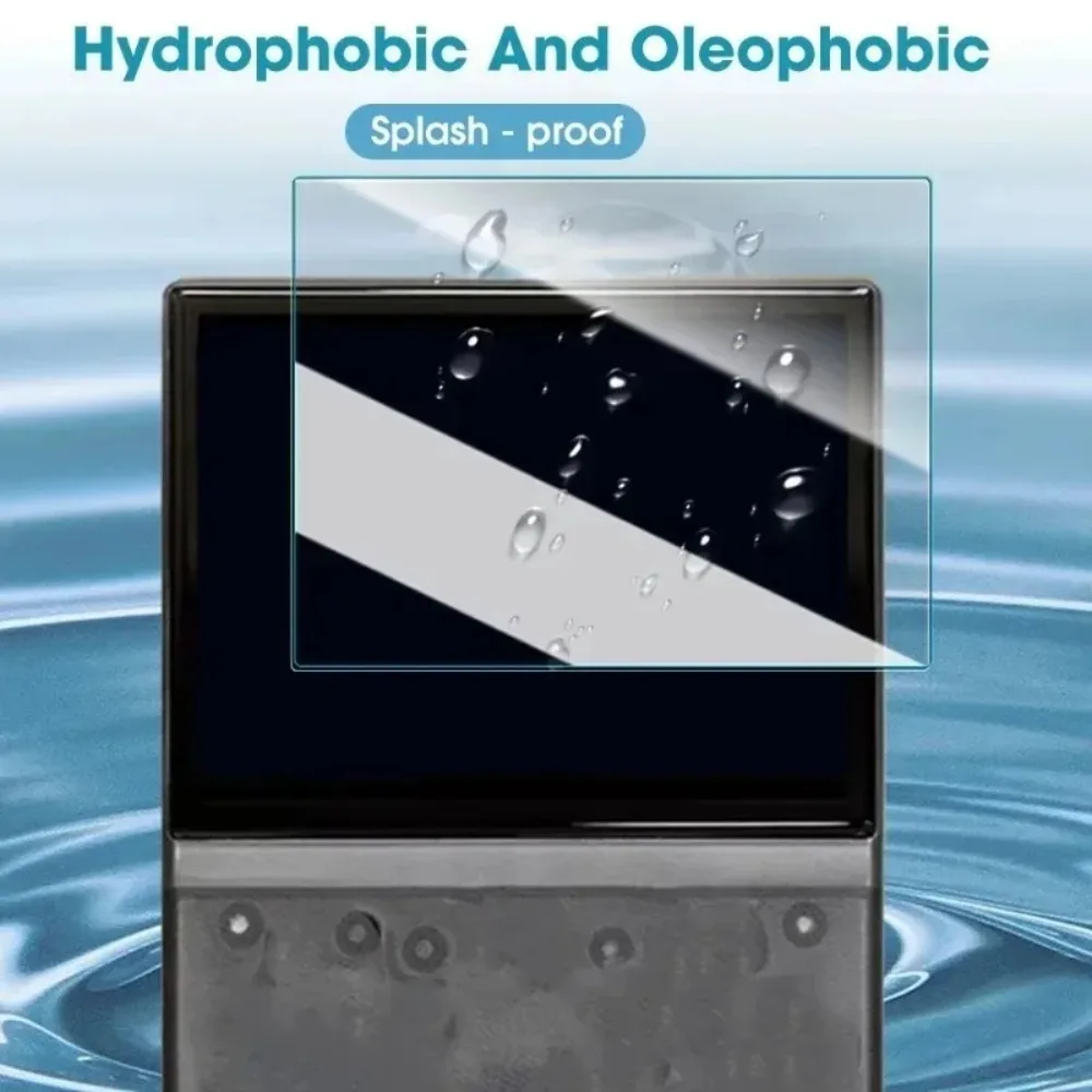 Protectores de pantalla de vidrio templado para consola de juegos Miyoo Mini/Mini Plus Miyoo Flip/Flip V2, películas antiarañazos de dureza 9H, 1-5 uds. - imagen 4