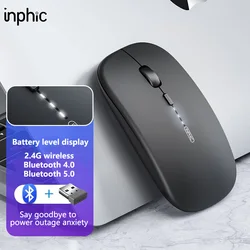 Ratón inalámbrico Inphic M1PRO Bluetooth, silencioso y recargable
