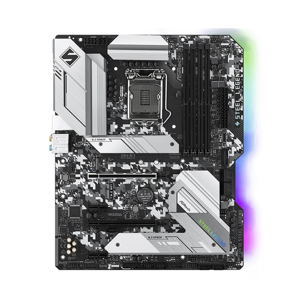 ASRock H470 STEEL LEGEND Motherboard LGA 1200 Support i3-10105F i5-11400F 11600KF i7-11700KF i9-11900KF CPU 4xDDR4 128GB M.2 ATX - imagen 3