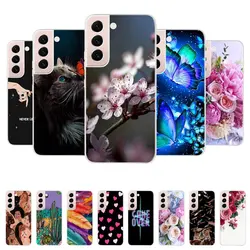 Funda Samsung Galaxy S22 Ultra – Silicona TPU Gato Floral Antigolpes