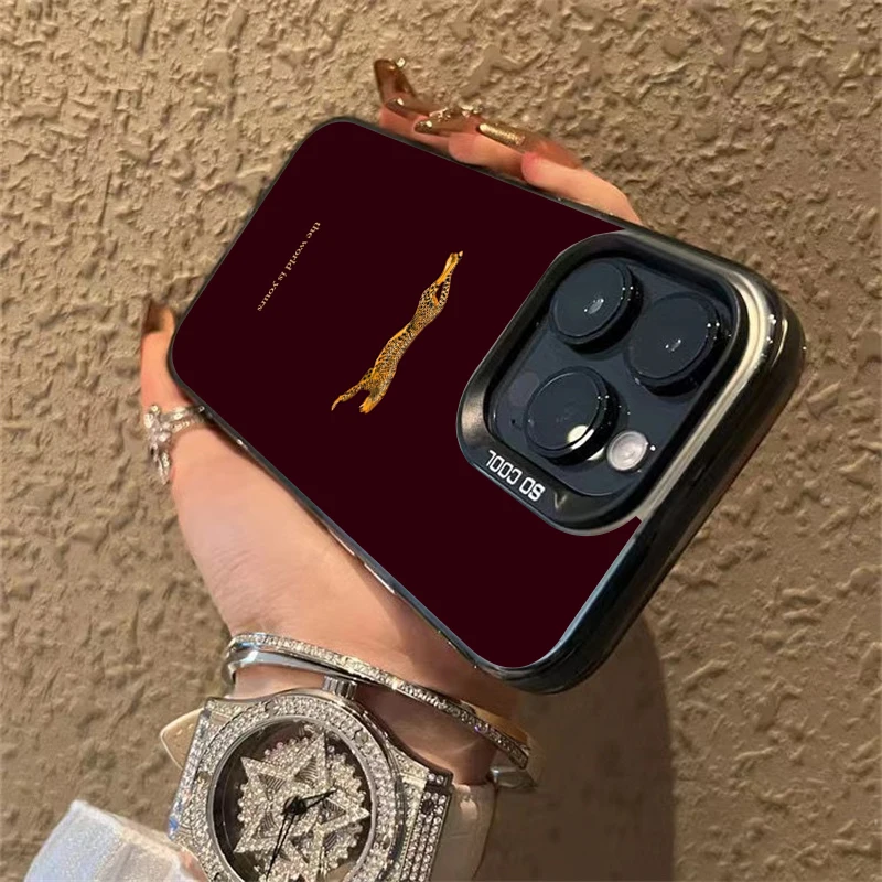 Funda de teléfono con diseño de leopardo para Samsung Galaxy S25 Ultra S24Ultra S23 FE S22 S 25 A56 A55 A16 A15 A35 A36 - imagen 4