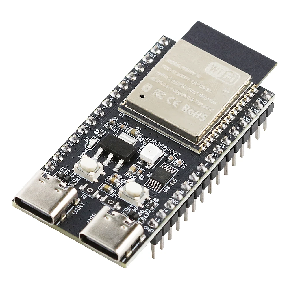 Placa de desarrollo ESP32-C5-DevKitC-1, módulo WiFi de doble frecuencia 2,4G 5GHz con Pin N4 4MB Flash WIFI 6 CH340 30PIN ESP32 C5 - imagen 2