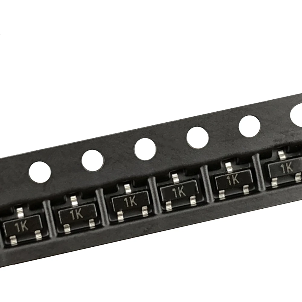 Transistor Bipolar de silicio, marca 1K, BC848B BC848 SOT-23 NPN, 100 piezas