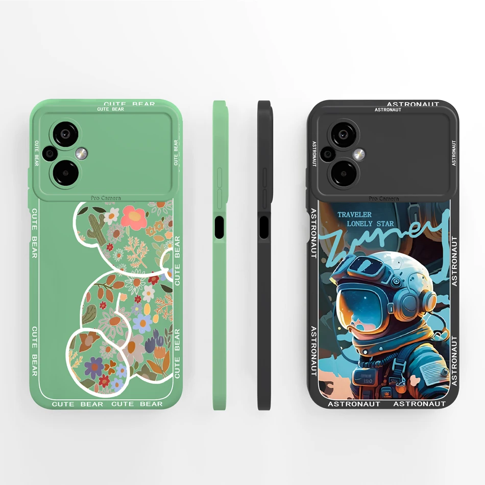 Para Poco M5 M5S Funda diseño lindo protección de cámara contraportada para Xiaomi Poco M 5 M5S Funda cubiertas de teléfono de silicona líquida suave - imagen 4
