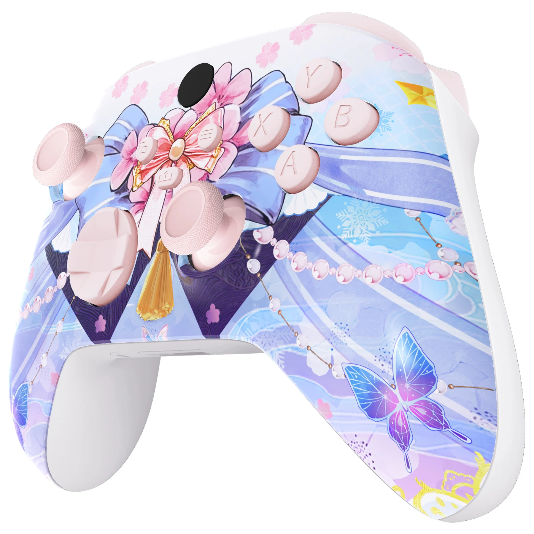 eXtremeRate Juego completo de botones de carcasa para controlador inalámbrico Xbox Core, cubierta de placa trasera frontal lateral - Cryo Impact - imagen 4