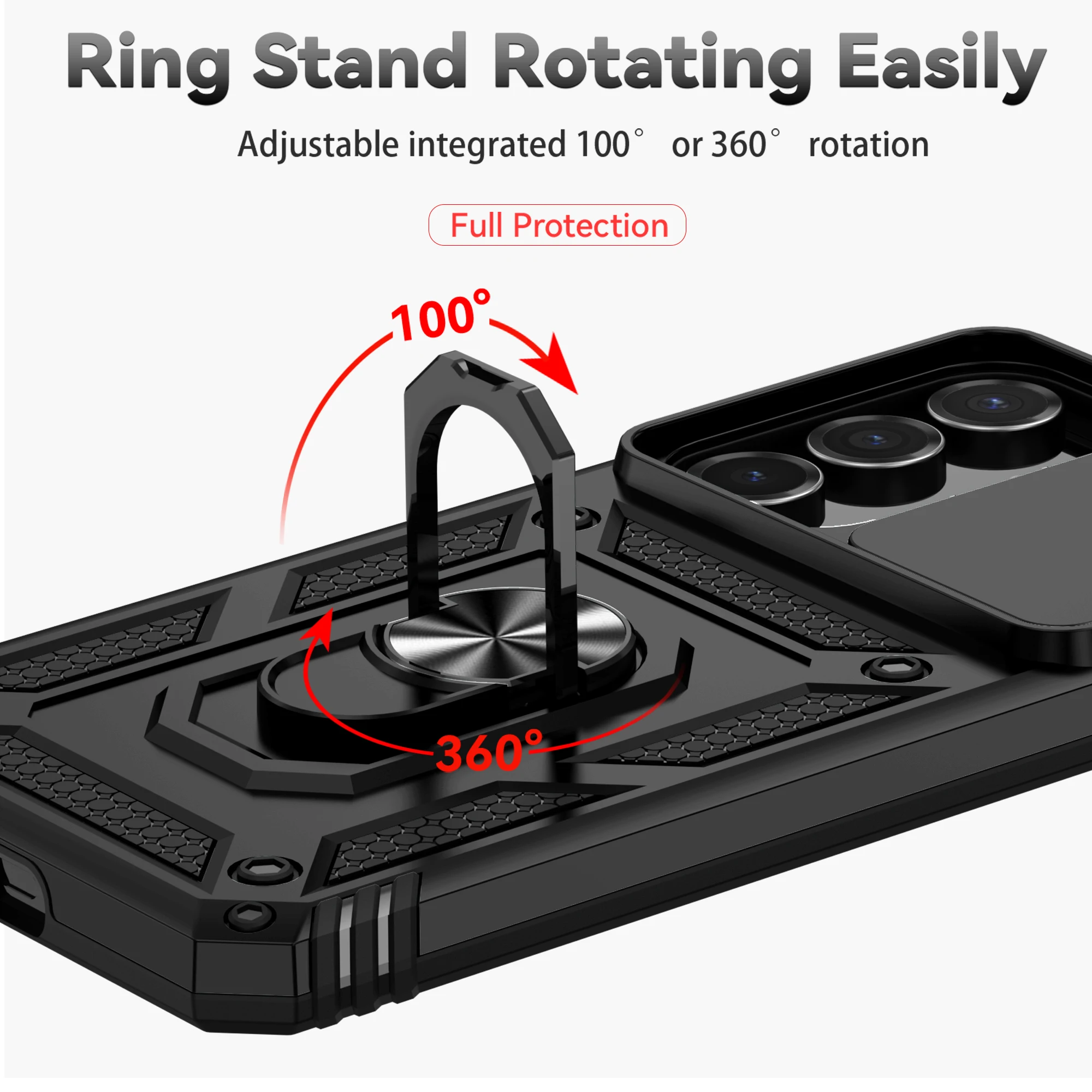 Para Samsung S25 FE Funda de coche anillo magnético soporte cámara deslizante armadura cubierta a prueba de golpes para Samsung Galaxy S25 FE S25FE Coque Funda - imagen 4