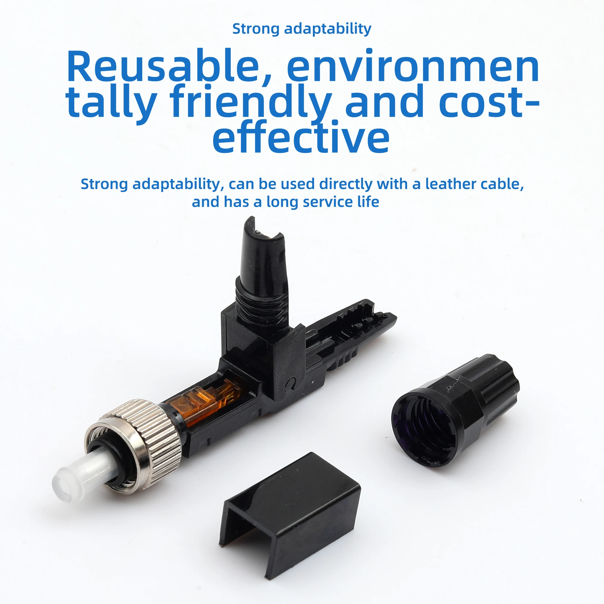 KELUSHI-conector rápido de fibra óptica, conector rápido integrado FTTH flex, acoplador de conexión en frío, empalmador, adaptador de Unión Telecom, 10 piezas FC - imagen 5