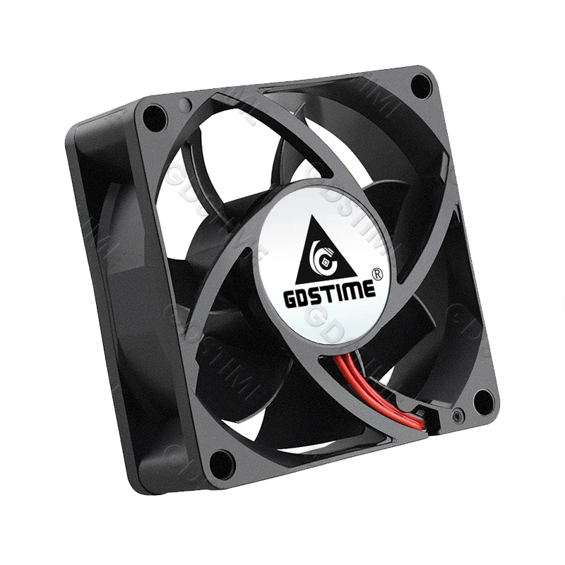 Gdstime DC 12V/24V 7025 enfriador sin escobillas 70x25mm carcasa de PC radiador de CPU 7cm caja de ordenador ventilador de refrigeración 70x70mm ventilador Axial de 2 pines - imagen 3