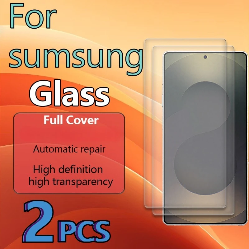 Paquete de 2 protectores de pantalla templados de alta definición para Samsung S25 S24 Ultra S23 S22 S21 Plus S23 S25 S24 FE película de vidrio