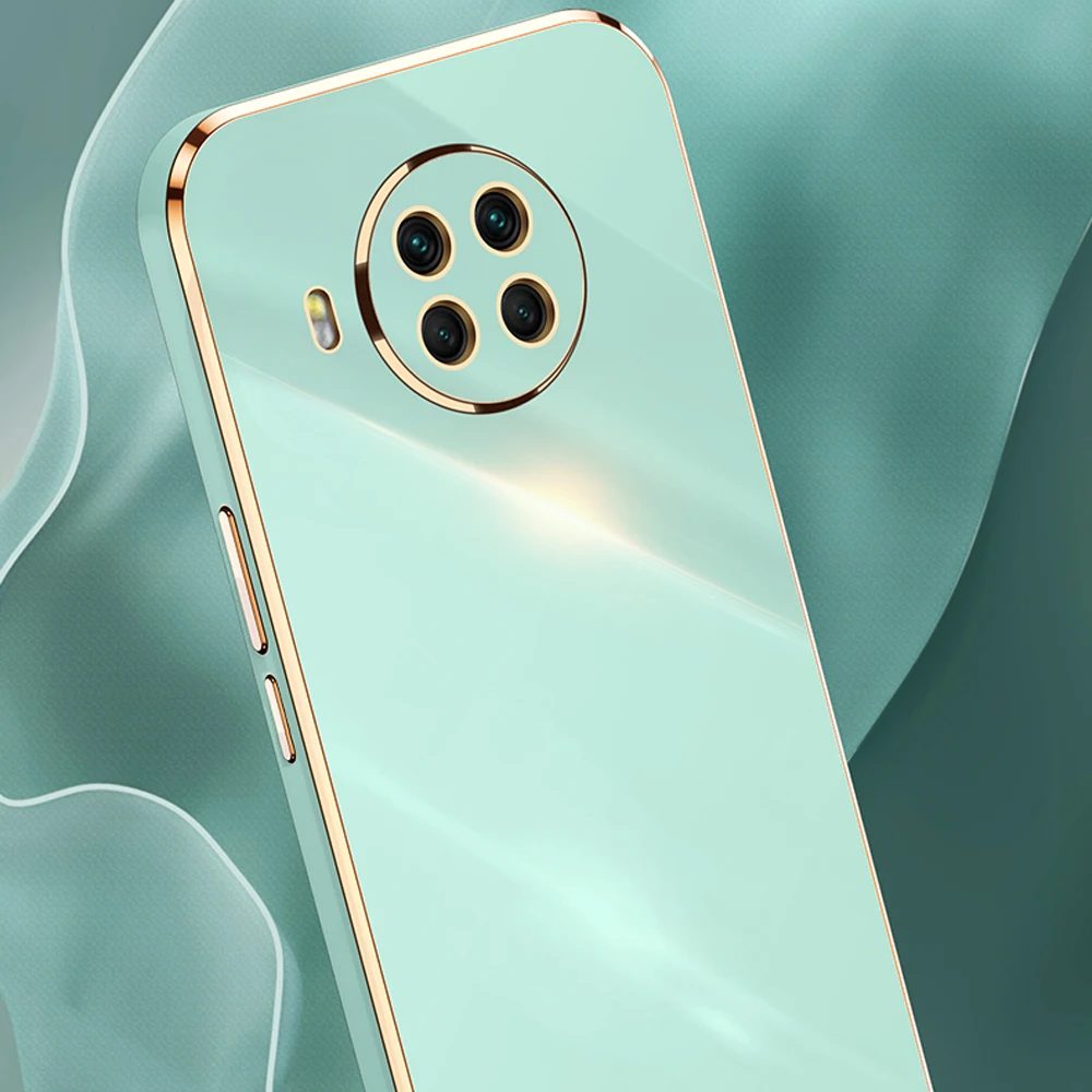 Para Xiaomi Mi 10T Lite 5G funda de lujo chapada cuadrada M2007J17G funda de teléfono Mi 10T lite funda trasera de silicona suave a prueba de golpes Fundas - imagen 2