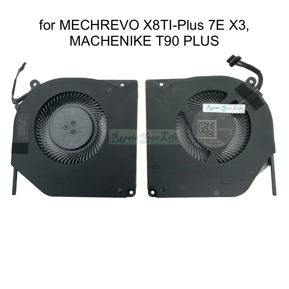 Ventilador de refrigeración para portátil MECHREVO X8TI-Plus 7E X3 MACHENIKE T90 PLUS CPU Cooler Radiator GK7CN6S THER7GK7C6 EG75070S1-C460-S99 1cm - imagen 2