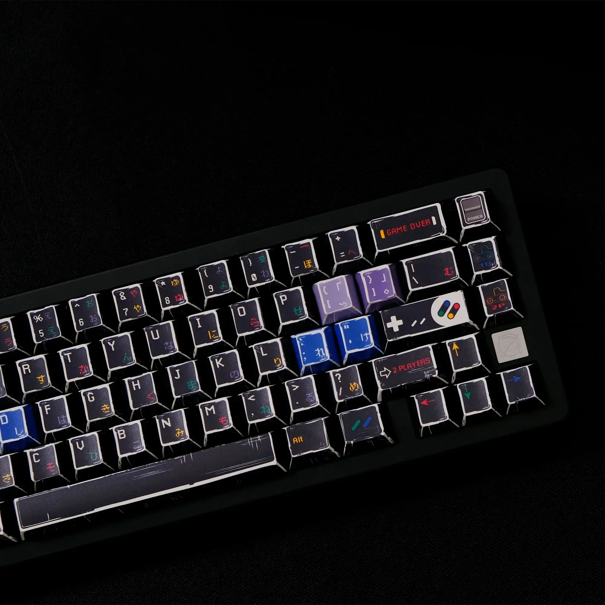 Juego de teclas de estilo Manga SFC, 151 teclas, perfil PBT Cherry para teclado mecánico MX Cherry Switch 61/64/68/75/84/87/98/104 - imagen 4