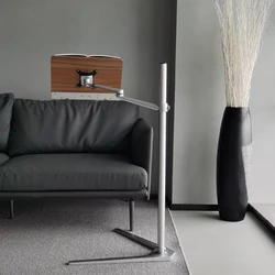 UP-8AW Soporte suelo lectura libro-tableta aluminio, altura ajustable