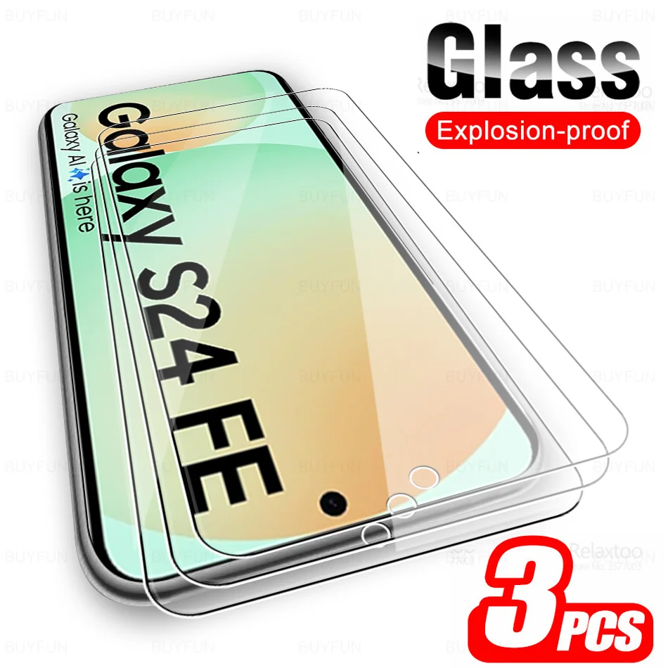 3 uds vidrio Protector templado para Samsung Galaxy S24 S25 FE SamsungS24FE SamsungS25FE S24FE S25FE 5G Armor HD Protector de pantalla