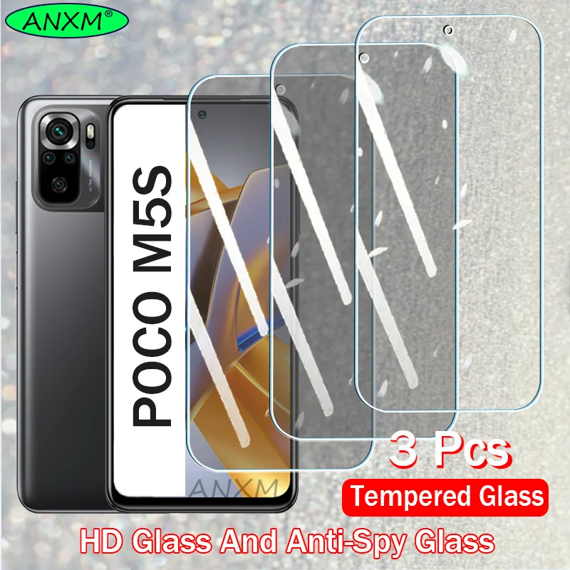 Protector de pantalla antiespía para teléfono móvil, vidrio templado de privacidad de 3 piezas para Xiaomi POCO M5, M5S, C40, M4, M3, F5 X5 Pro, POCO F5, X5, F4, X4, F3, X3 Pro, GT